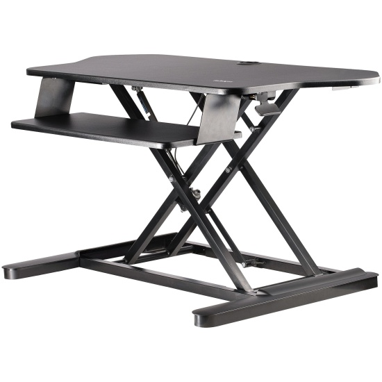 StarTech.com Corner Sit Stand Desk Converter with Keyboard Tray - Large Surface (35