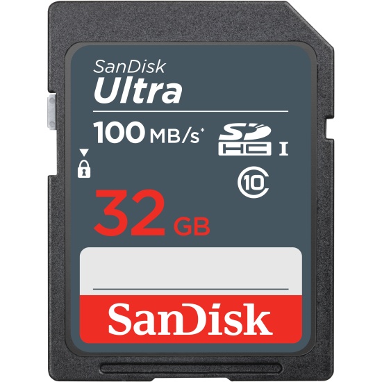 SanDisk Ultra 32GB SDHC Mem Card 100MB/s UHS-I Class 10 Image