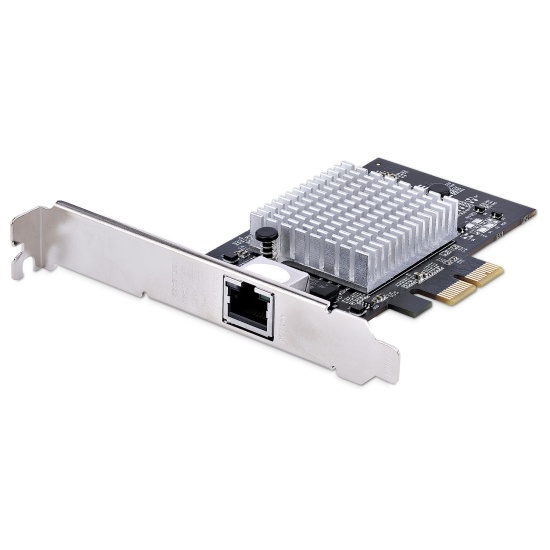 StarTech.com 1-Port 10Gbps PCIe Network Adapter Card, Network Card for PC/Server, Six-Speed PCIe Ethernet Card with Jumbo Frame Support, NIC/LAN Interface Card, 10GBASE-T and NBASE-T Image