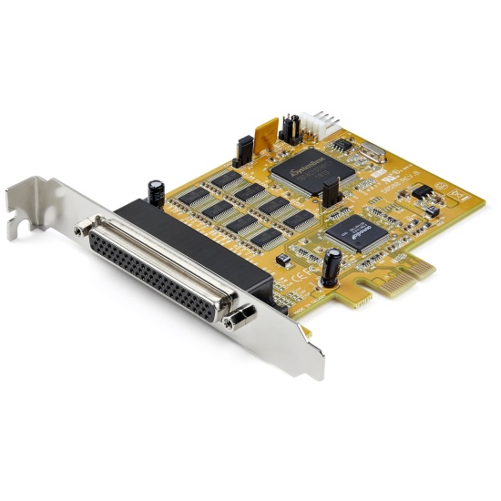 StarTech.com 8-Port PCI Express RS232 Serial Adapter Card, PCIe RS232 Serial Card, 16C1050 UART, Multiport Serial DB9 Controller/Expansion Card, 15kV ESD Protection, Windows Only - TAA Image