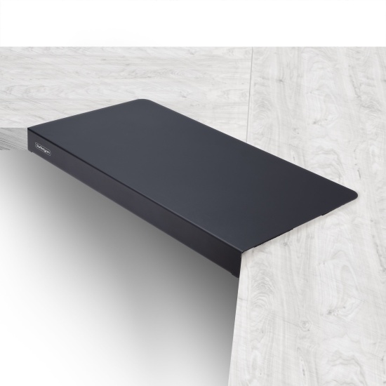 StarTech.com Clamp-On Steel Desk Corner Sleeve for L-Shaped/Corner Desk, For 0.5-1.5in (12.7-38.1mm) Desks, Increase Space for Keyboard/Mouse, Desk Extender/Tray For Wooden/Steel Desks, Ships Assembled Image