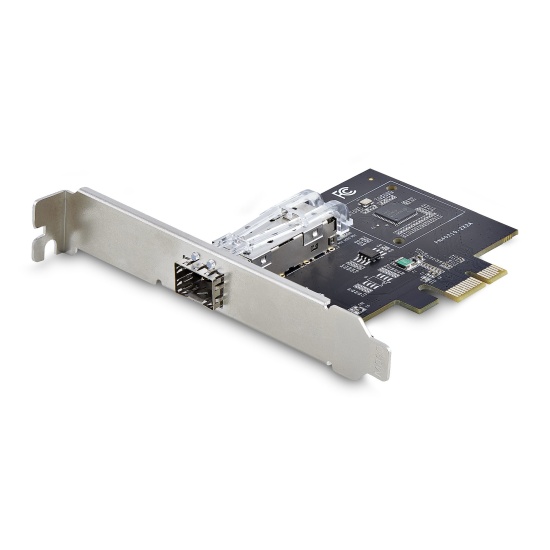 StarTech.com 1-Port GbE SFP Network Card, PCIe 2.1 x1, Intel I210-IS, 1GbE Controller, 1000BASE Copper/Fiber Optic, Single-Port Gigabit Ethernet NIC, Desktop/Server Backplanes - Windows and Linux Compatible Image