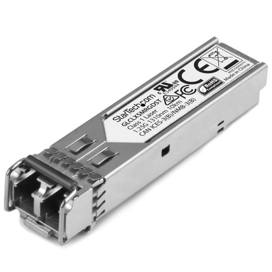 StarTech.com Cisco GLC-LX-SM-RGD Compatible SFP Module - 1000BASE-LX - 1GbE Single Mode Fiber SMF Optic Transceiver - 1GE Gigabit Ethernet SFP - LC 10km - 1310nm - DDM Cisco Firepower, ASR920, IE2000 Image