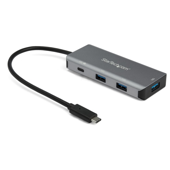 StarTech.com 4 Port USB C Hub (10Gbps) to 3x USB-A & 1x USB-C - 100W Power Delivery Passthrough Charging - Portable USB 3.2 Gen 2 Type C Laptop Adapter - Works w/ TB3 - TAA Image