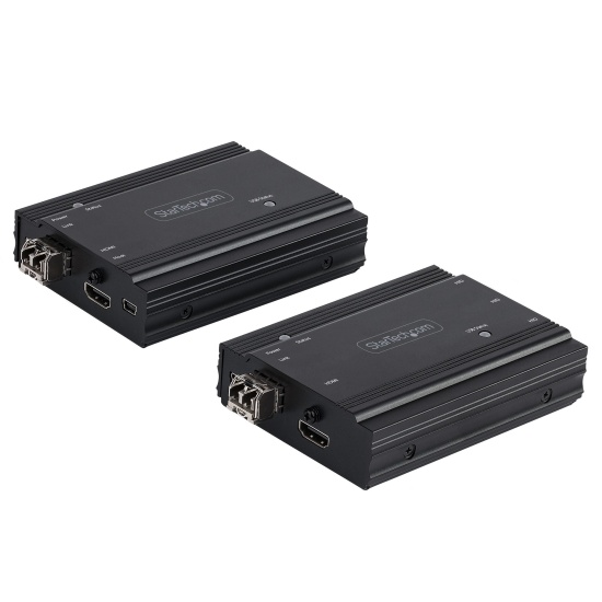 StarTech.com 4K HDMI KVM Extender over Fiber - HDMI Video & USB Remote KVM Switch/Console Extender - up to 984ft/300m (MultiMode) - 2x 10G MMF SFP+ modules - KVM Extension Kit (TX/RX) - TAA Image