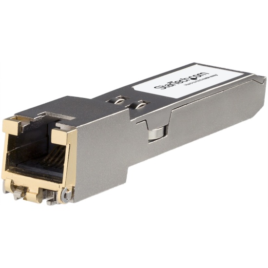 StarTech.com HPE JL563A Compatible SFP+ Module - 10GBASE-T - SFP to RJ45 Cat6/Cat5e - 10GE Gigabit Ethernet SFP+ - RJ-45 30m - HPE 8320, 8325-48Y8 Image