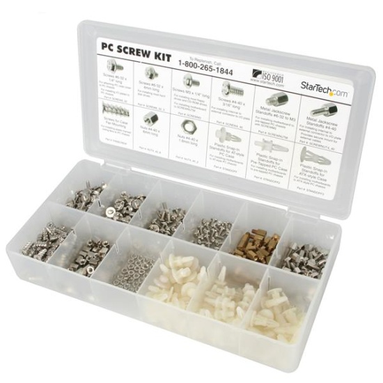 StarTech.com Deluxe Assortment PC Screw Kit - Screw Nuts and Standoffs - TAA Image