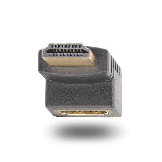 StarTech.com Up Angle HDMI 2.0 Adapter, Male to Female, Vertical 90-Degree Angled HDMI Port Saver, 4K 60Hz, High Speed HDMI Connector Extension, M/F Image