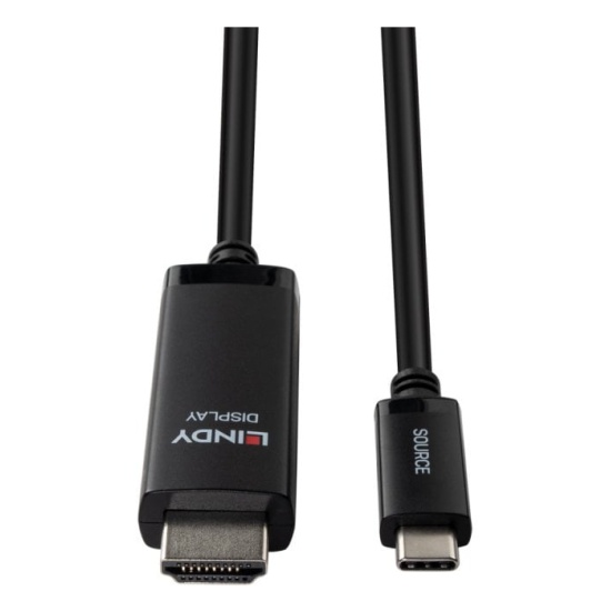 Lindy 43434 video cable adapter 2 m USB Type-C HDMI Black Image