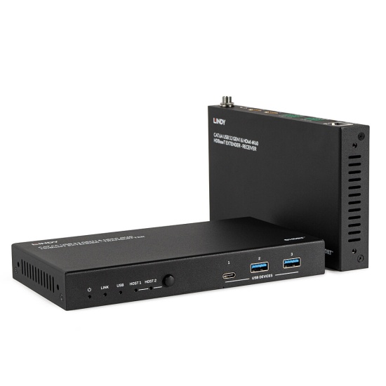 Lindy 100m Cat.6A 2 Host USB 3.2 Gen 1 & HDMI 4K60 HDBaseT Extender Image
