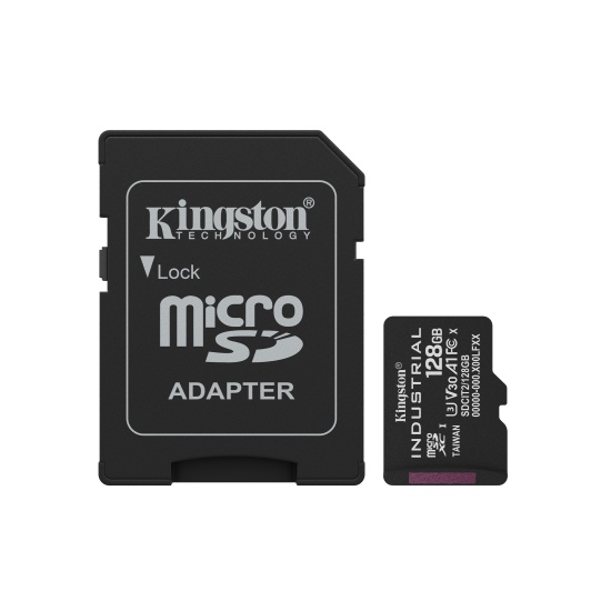 Kingston Technology 128GB microSDXC Industrial C10 A1 pSLC Card + SD Adapter Image