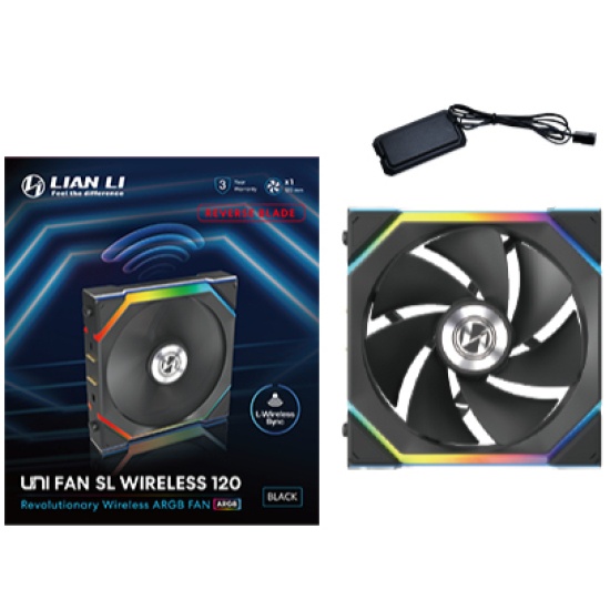 Lian Li UNI FAN SL Wireless 120 Reverse Blade Computer case 12 cm Black 1 pc(s) Image
