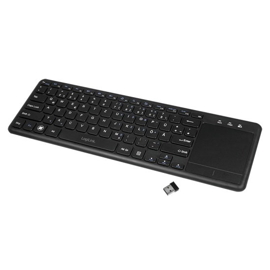 LogiLink ID0188 keyboard RF Wireless QWERTZ Black Image