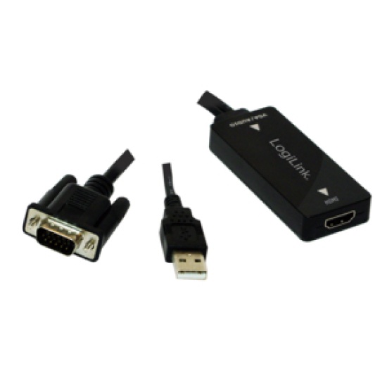 LogiLink CV0060 video cable adapter Black Image
