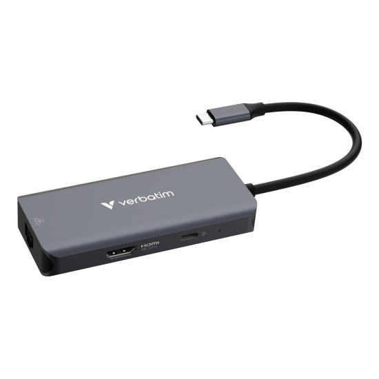 Verbatim USB-C Essentials Multiport Hub 6 ports: RJ45, HDMI, USB-C PD, 3 x USB-A 3.2 Gen 1 Image