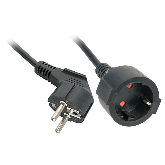 Lindy 30244 power extension 3 m 2 AC outlet(s) Indoor Black Image