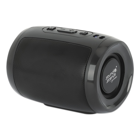 Manhattan Mini Boombox Bluetooth Speaker, Integrated Controls, Microphone, Up to 4 hours Playback time, Range 10m, microSD card reader (32GB), USB-A port for MP3, Output decent 5W, USB-C/USB-A charging cable (30cm) incl, 800mAH battery, Bluetooth v5.3, Bl Image