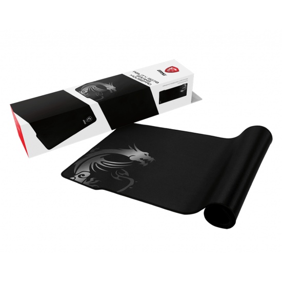 MSI AGILITY GD70 Pro Gaming Mousepad '900mm x 400mm, Pro Gamer Silk Surface, Iconic Dragon Design, Anti-slip and shock-absorbing rubber base, Reinforced stitched edges' Image