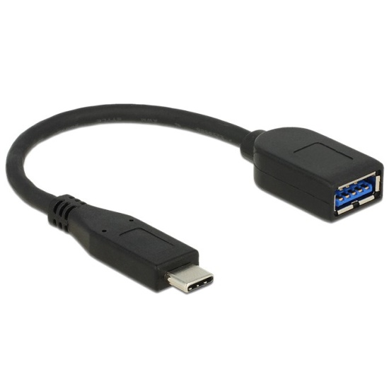 DeLOCK USB 3.1 Gen 2 Type-C/Typ-A USB cable 0.1 m USB C USB A Black Image