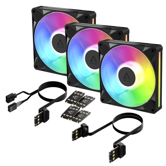 ARCTIC BioniX P14 A-RGB - 3 Pack 140 mm PWM Fan with Daisy Chain Image