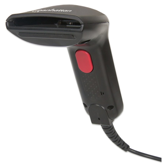 Manhattan Contact CCD Handheld Barcode Scanner, USB, 60mm Scan Width, Cable 152cm, Max Ambient Light 5,000 lux (sunlight), Black, Three Year Warranty Image
