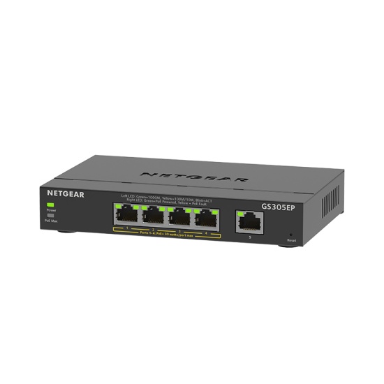 NETGEAR GS305EP Managed L3 Gigabit Ethernet (10/100/1000) Power over Ethernet (PoE) Black Image