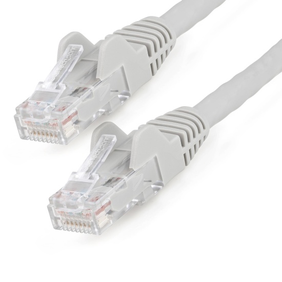 StarTech.com 1m CAT6 Ethernet Cable - LSZH (Low Smoke Zero Halogen) - 10 Gigabit 250Mhz 100W PoE RJ45 10GbE UTP Network Patch Cord Snagless with Strain Relief - Grey, CAT 6, ETL Verified, 24AWG Image