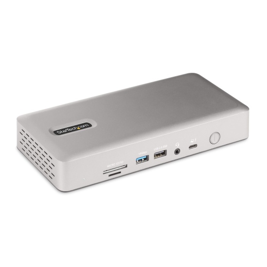 StarTech.com Universal USB4 & Thunderbolt 4 Docking Station, Quad Display on Windows, Dual Display on MacBook, HDMI DP Dock with 100W Laptop Charging Image