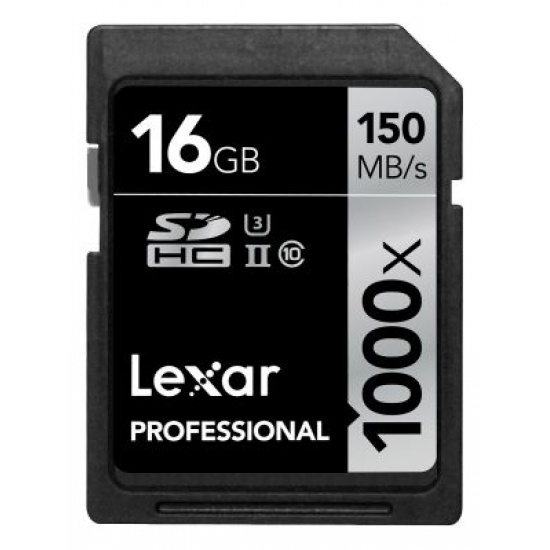 16GB Lexar 1000x Professional SDHC Class 10 UHS-2 Memory Card 150MB/sec Image