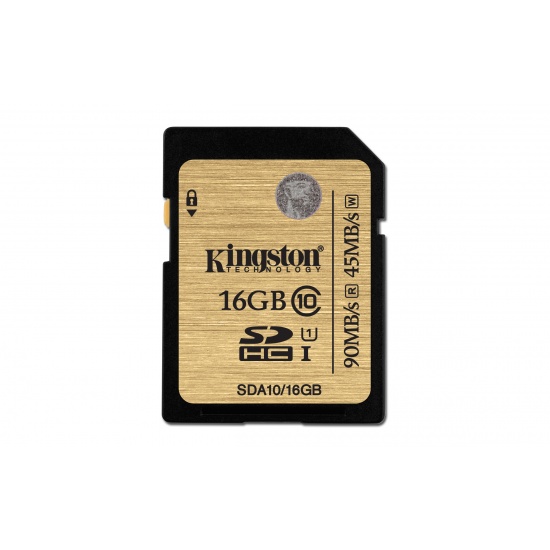 16GB Kingston Ultimate SDHC Class 10 UHS-I Flash Memory Card 90MB/sec Image