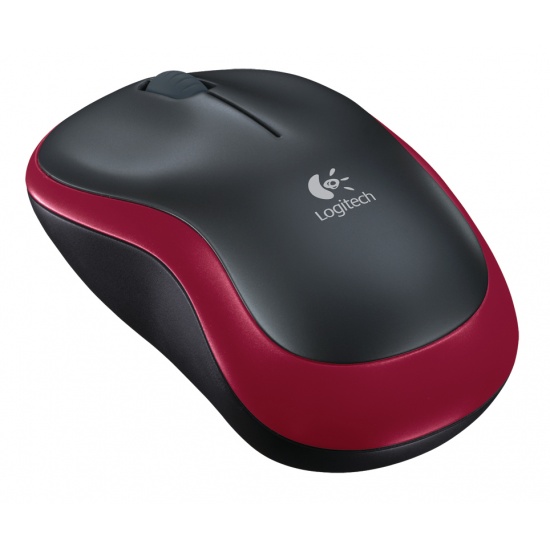Three Buttons Mini Wireless Optical Mouse Sold as 2 Each Red/Black 