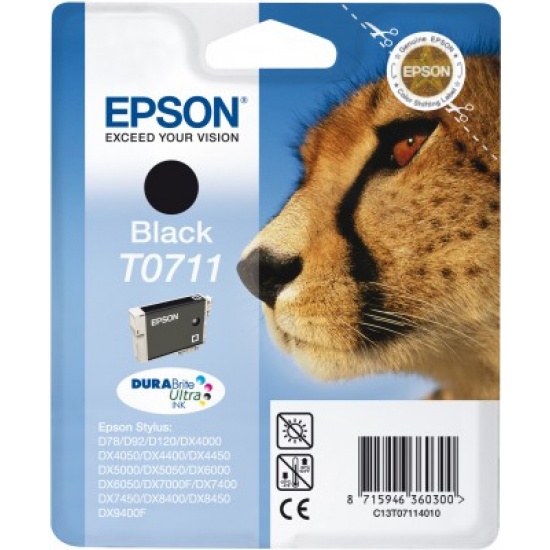 Epson T0711 Single Pack Ink Cartridge Black Image