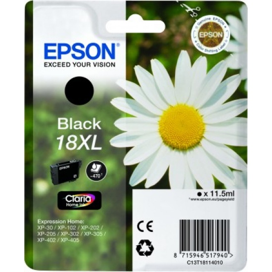 Epson 18XL Ink Cartridge Black Image