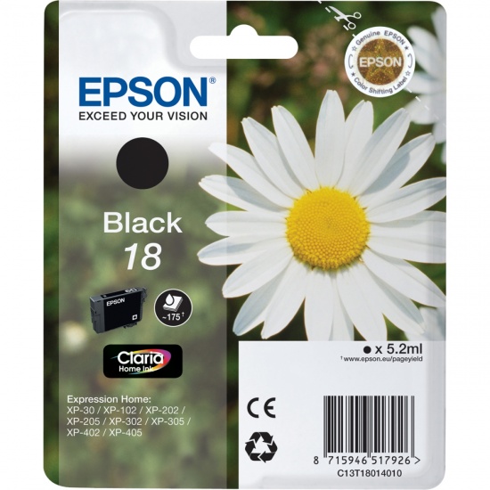 Epson 18 Ink Cartridge Black Image