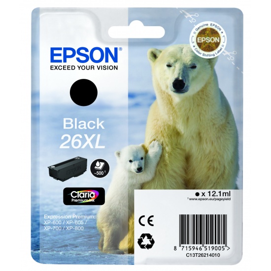 Epson 26XL Ink Cartridge Black Image