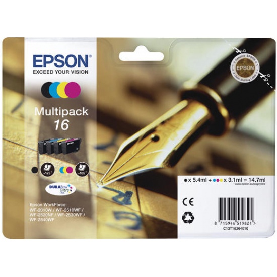 Epson 16 Multi-pack Ink Cartridge (Black, Yellow, Cyan, Magenta) Image