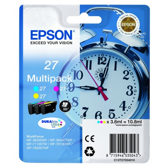 Epson 27 Multi-Pack Ink Cartridge (Yellow, Cyan, Magenta) Image