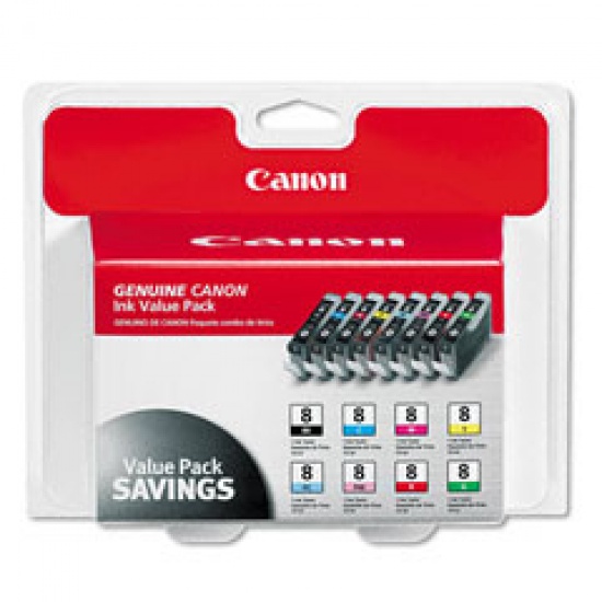 Canon CLI-8 Multi-pack Ink Cartridge (Black,Cyan,Green,Magenta,Red,Yellow) Image