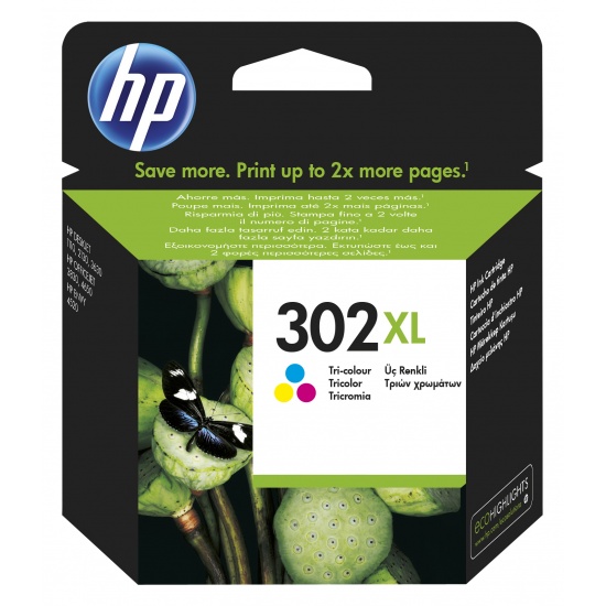 HP 302XL Ink Cartridge (Cyan, Magenta, Yellow) Image