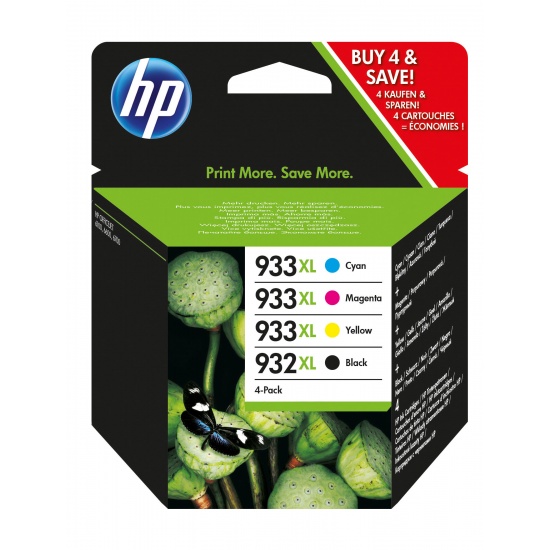 HP 932XL 933XL Multi-pack Ink Cartridge (Black, Cyan, Magenta, Yellow) Image