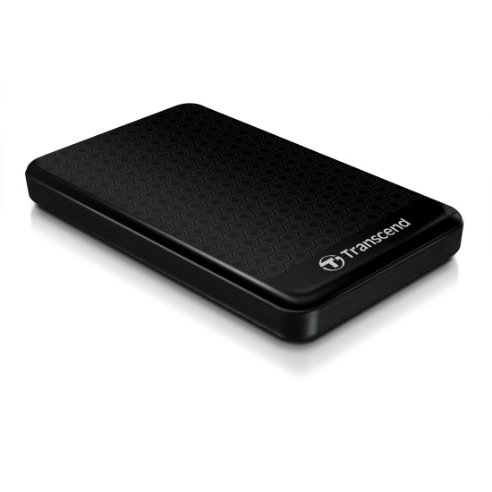 1TB Transcend StoreJet 25A3 USB 3.1 Gen 1 Portable Hard Drive - Black - Rugged Edition Image
