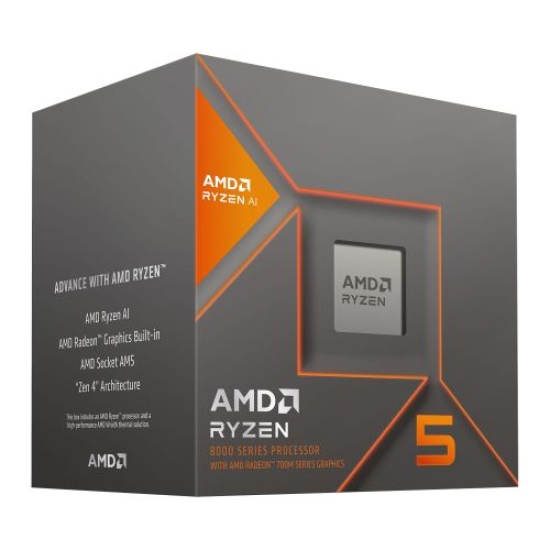 AMD Ryzen 5 8600G 4.3 GHz 6-Core Socket AM5 16MB L3 Cache Desktop CPU Processor Image