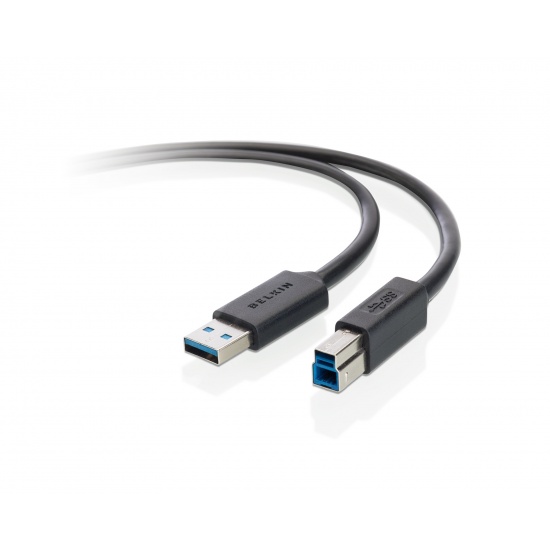 Belkin 6ft USB3.0 Printer Extension Cable USB-A to USB-B - Black Image