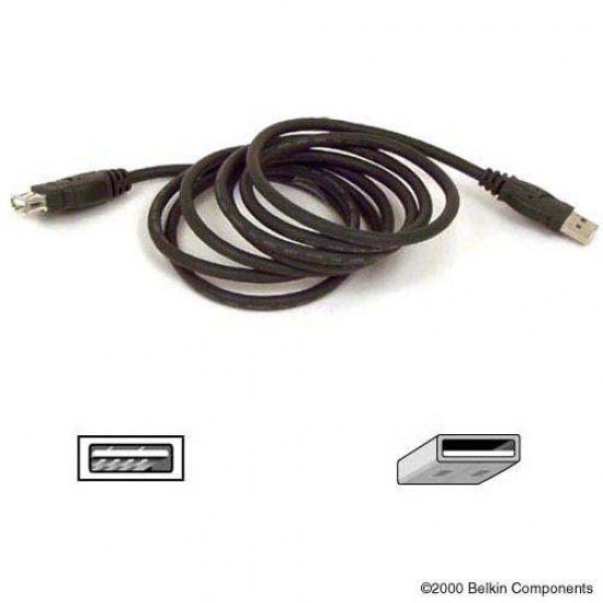 Belkin Pro Series USB2.0 Extension Cable 6ft (1.8m) Type-A to Type-A - Black Image