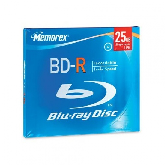 Memorex Blu-Ray 25GB 4X Single Layer Write Once Single Unit - Jewel Case Image