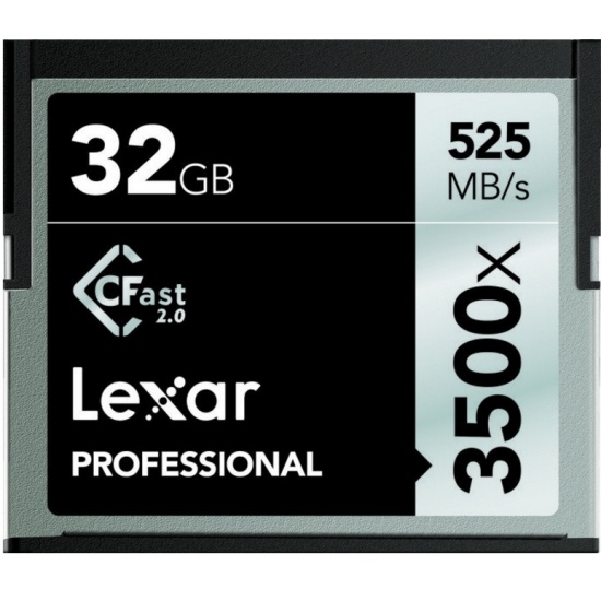 32GB Lexar CFast 2.0 Memory Card 3500X Speed Image