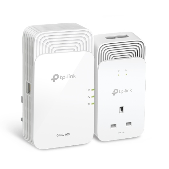TP-Link G.hn2400 Powerline AX1800 Wi-Fi 6 Kit (UK Plugs) Image