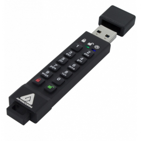 16GB Apricorn Aegis Secure Key 3z USB 3.1 Type-A Black USB Flash Drive Image