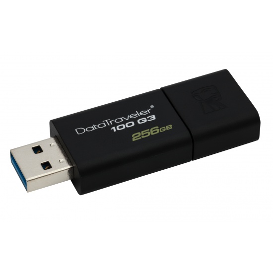 256GB Kingston DataTraveler 100 G3 USB3.0 Flash Drive Black Image