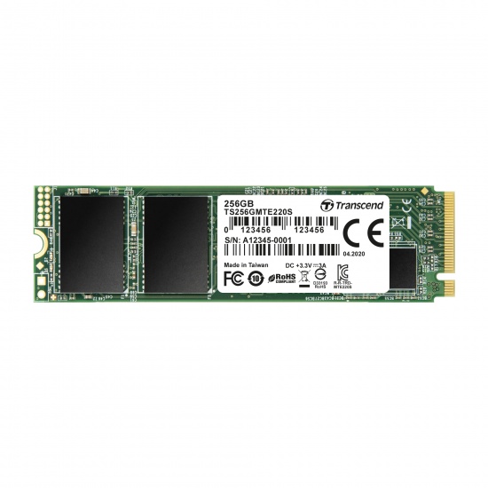 256GB Transcend NVMe PCIe Gen3x4 M.2 2280 3D TLC SSD 220S Image